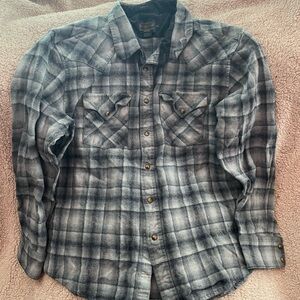 Pendleton Baby Blue and Gray Wool Shirt Size XL women’s